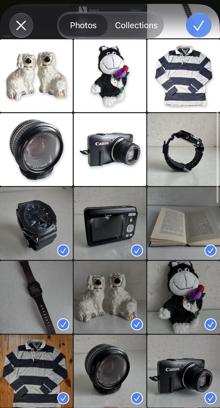 Selecting a whole shoot at once from the iPhone photo library